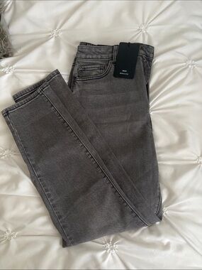 RW&CO. Women's Straight-Leg Gray Jeans
